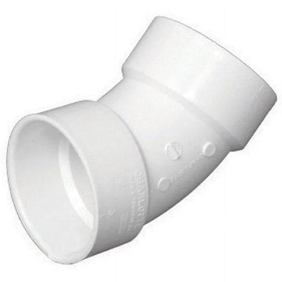 Charlotte Pipe & Foundry PVC003211400HA PVC-Dwv 45 deg Elbow  4 in.