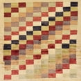 thumbnail image 1 of Ahgly Company Indoor Square Abstract Chrome Gold Yellow Checkered Area Rugs, 8' Square, 1 of 6