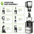 thumbnail image 6 of Cold Press Juicer, Slow Masticating Machines with Extra Large Feed Chute Fit Whole Fruits, High Juice Yield, 6 of 8