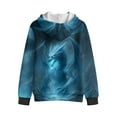 thumbnail image 2 of Chririnla Ice Blue Dragon Hooded Sweatshirt for Kids and Teens - Lightweight Fuzzy Zip Up for Travel and Daily Use girls Fluffy Sweatshirt, 2 of 7