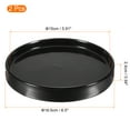 thumbnail image 2 of Uxcell  2pcs Ceramic Round Plant Pot Saucer Drip Tray for Gardening Black 16.5cm, 2 of 5