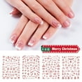 thumbnail image 2 of 6 Sheets Christmas Metallic Nail Art Decals Xmas 3D Nail Self-Adhesive Stickers Santa Claus Reindeer Snowflakes Snowmen for Women Girls Kids DIY Nail Design Manicure, 2 of 7