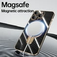 thumbnail image 4 of Allytech Plated Case for iPhone 15 Compatible with MagSafe, Magnetic Ring Kickstand Slim Lightweight Cover with Lens Protector, Luxury Soft TPU Shockproof Case for Women Men - Grayblue, 4 of 9