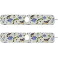 thumbnail image 3 of Botanical Blue Flowers and Birds 2PCS Faucet Absorbent Mat Kitchen Faucet Sink Splash Guard Microfiber Cloth Faucet Splash Catcher Water Absorbent Mat, Faucet Mat for Kitchen Sink 14x5i, 3 of 7
