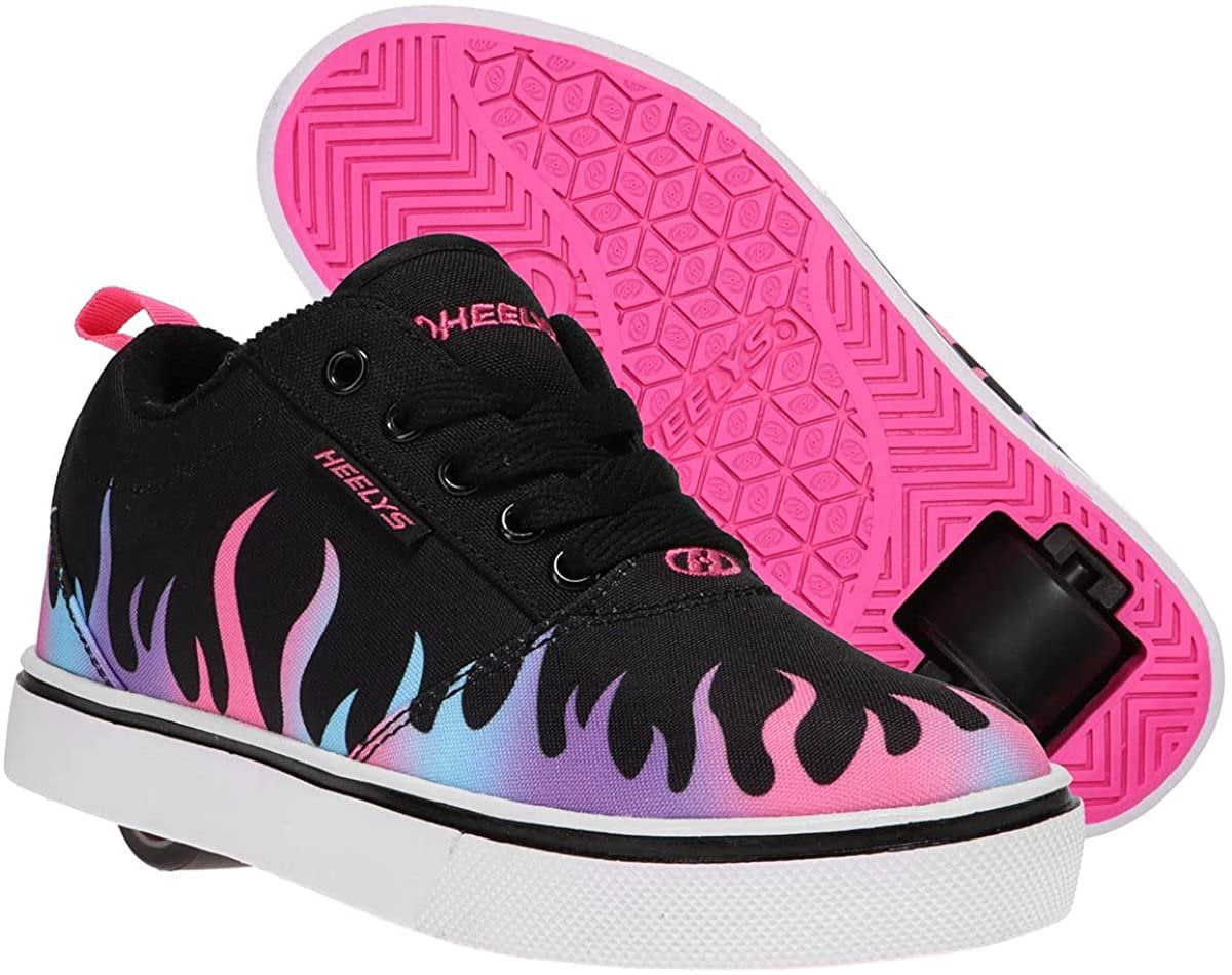 Junior Girls Heelys Gr8 Pro Prints Skate Shoes In Pink All Wheeled Skate Shoes
