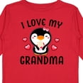 thumbnail image 4 of Inktastic I Love My Grandma with Cute Penguin and Hearts Girls Long Sleeve Toddler T-Shirt, 4 of 5