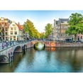 thumbnail image 3 of Frank, Assaf 14x12 Black Modern Framed Museum Art Print Titled - Canal through Amsterdam city, 3 of 5