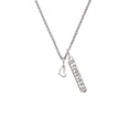 thumbnail image 2 of Delight Jewelry Silvertone Small Slanted Open Heart Silvertone Forever Bar Charm Necklace, 23", 2 of 4