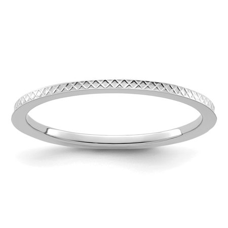 Auriga Fine Jewelry 14K White Gold 1.2mm Criss-Cross Pattern Women s Stackable Band Size 9 Auriga Fine Jewelry 14K White Gold 1.2mm Criss-Cross Pattern Women s Stackable Band Size 9