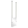 thumbnail image 2 of Frameless Rectangle Ceiling Hung Mirror in Polished Brass, 2 of 2