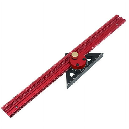 

300mm Woodworking Marking Ruler T Ruler Aluminum Alloy Hole Ruler Line Ruler 360-Degree Rotary Marking Ruler