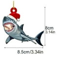 thumbnail image 2 of Decoraciones Navideñas de Madera de la Familia de tiburones: Divertidos Adornos Colgantes para árbol de Navidad Ideales para Fiestas ANGGREK Otros, 2 of 8