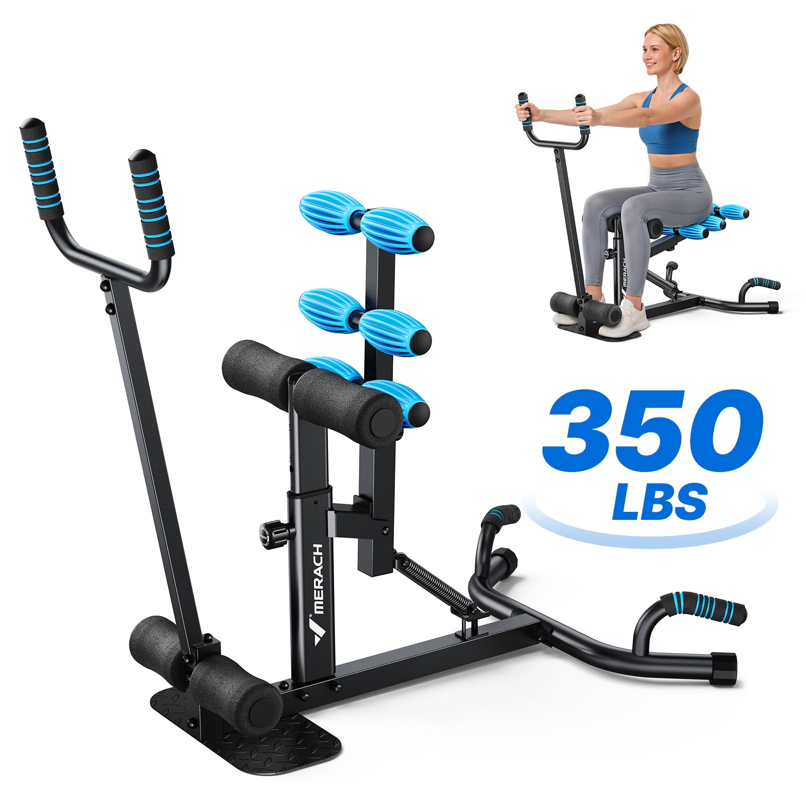 MERACH Deep Squat Machine with Handle, Adjustable Squat Assist Trainer for Home Gym, Hold up to 350lbs
