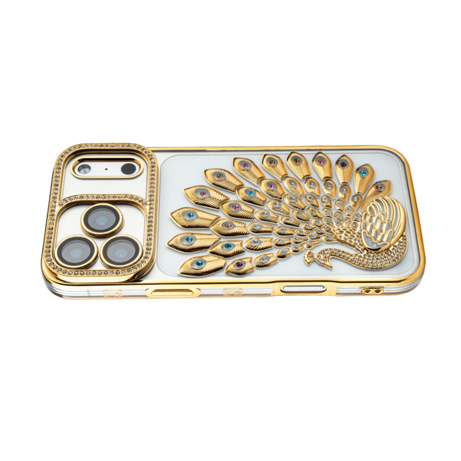 Crystal Plume Case for iPhone 17 Pro - Gold