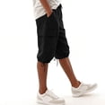 thumbnail image 7 of Womens Capri Pants,Capri Pants for Women Summer Cargo Capris Bermuda Shorts Elastic Waist Summer Hiking Cropped Pants with Pockets, 7 of 7