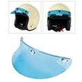 thumbnail image 4 of Visera para casco de motocicleta Snap Peak protección solar para la mayoría de caras abiertas Azul transparente Zulema pico de visera vintage, 4 of 7