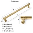 thumbnail image 2 of CABDM 10 Pack 8 Inch Champagne Bronze Cabinet Pulls Gold Drawer Pulls Kitchen Cabinet Hardware Champagne Brass Kitchen Handles for Cabinets Cupboard Handles Drawer Handles C106, 2 of 3
