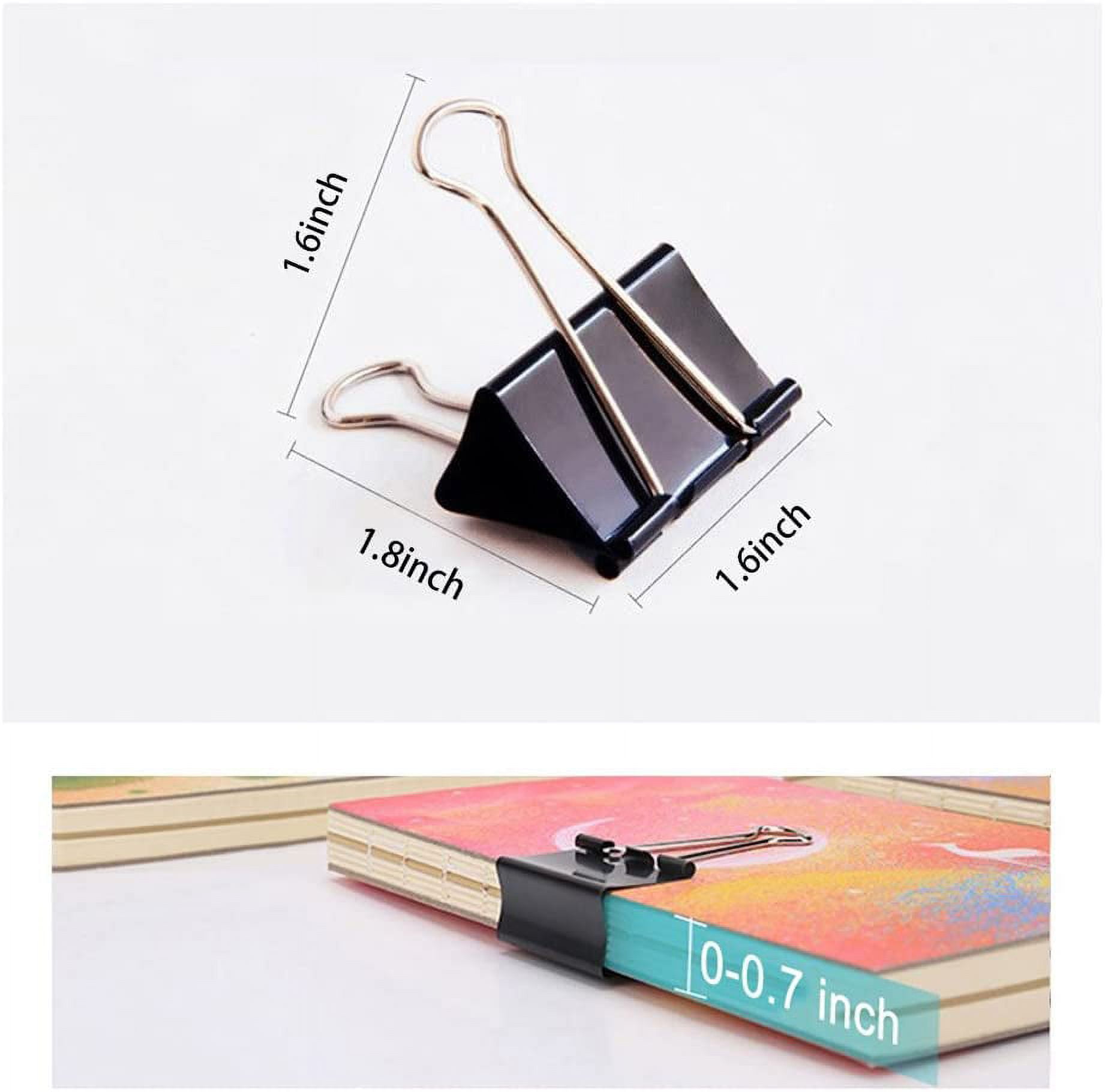 72 Pcs Extra Large Binder Clips 2 Inch Width for Office