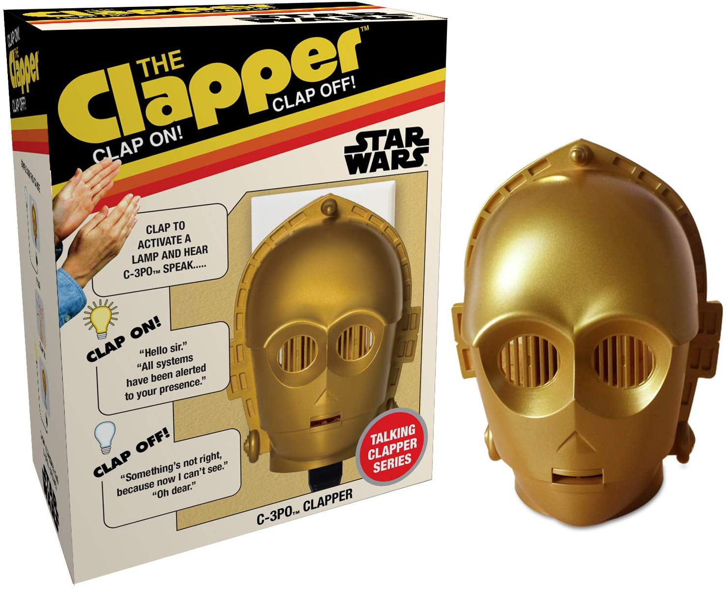 Clapper The Wars C-3PO in Retro Box Wireless Sound Activated Light Switch Walmart.com