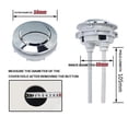 thumbnail image 2 of Universal Replacement Dual Flush Push Button For Toilet Cistern, 2 of 5