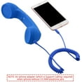 thumbnail image 4 of LIBACUKN Vintage Retro Telephone Handset Cell Phone Receiver MIC Microphone for Cellphone Smartphone, 3.5 mm Socket (Blue), 4 of 7