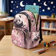 thumbnail image 4 of Xixirimido Panda Pink Cherry Blossom Print Kids Backpack for Girls Elementary Students Bookbag Middle High School Bag Lightweight Backpacks Laptop Bag 17", 4 of 8