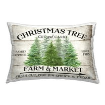 Stupell Industries Farm & Market Christmas Decorative Printed Throw Pillow, 14 x 20