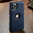 thumbnail image 1 of LEDEX Leather Case Cover Ultra Thin Luxury Business Style Phone Back Shell for iPhone 13 Pro Max (Blue), 1 of 6