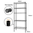thumbnail image 3 of 5-Tier Storage Shelf, Wire Shelving Unit, 550LBS Weight Capacity, Metal Storage Shelves Adjustable Garage Tool Shelf Standing Rack, 23.62"L x 13.78"W x 59"H, 3 of 10
