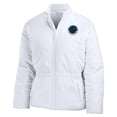 thumbnail image 4 of Women's WEAR by Erin Andrews  White Carolina Panthers Packaway Full-Zip Puffer Jacket, 4 of 6