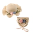 thumbnail image 4 of Sombrero para el sol para mujer con bolso de mano, transpirable, plegable, para hombro, sombrero de pescador para playa beige, 4 of 9