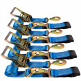 thumbnail image 2 of US Cargo Control Auto Tie Down Ratchet Strap, 2 Inch X 8 Foot Blue Axle Strap, Safely and Securely Tie Down Cars for Transport, Working Load Limit 3,333 Pounds, 4 Pack, 2 of 4