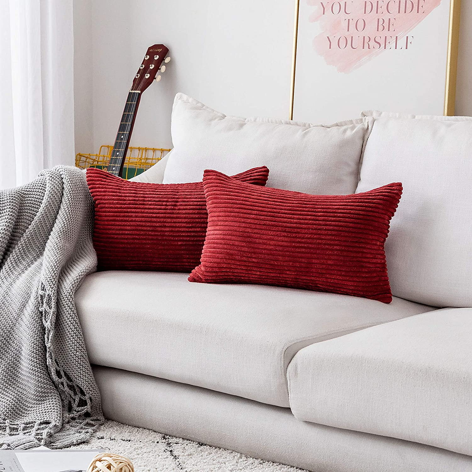 Burgundy velvet throw pillows sale