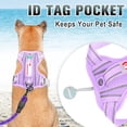 thumbnail image 2 of Arnés para perros BARKBAY, reflectante, sin tirones, con clip frontal, color morado L, 2 of 9