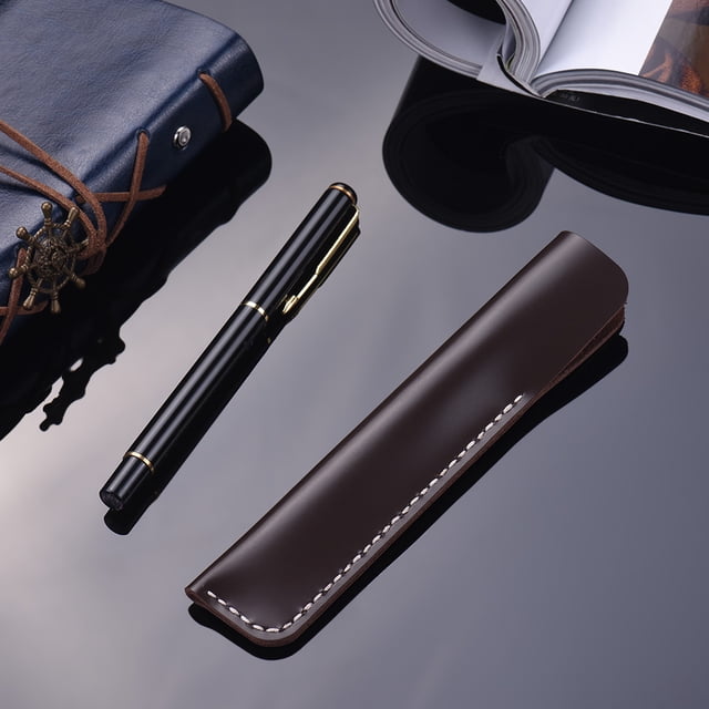 FlyFlise Étui à Stylos en Cuir Fait Main Pochette Vintage