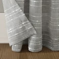 thumbnail image 3 of Clean Window Textured Slub Stripe Anti-Dust Curtain Panel,52" x 63", Gray, 3 of 9