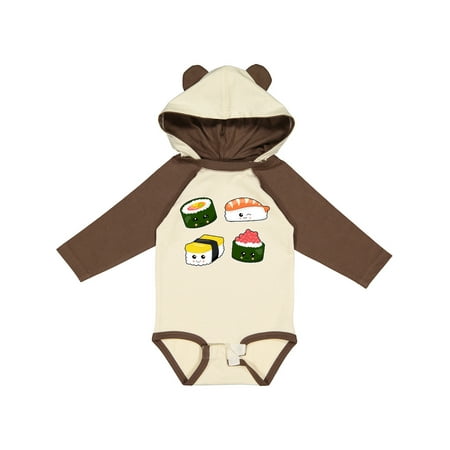 

Inktastic Sushi with Faces Gift Baby Boy or Baby Girl Long Sleeve Bodysuit