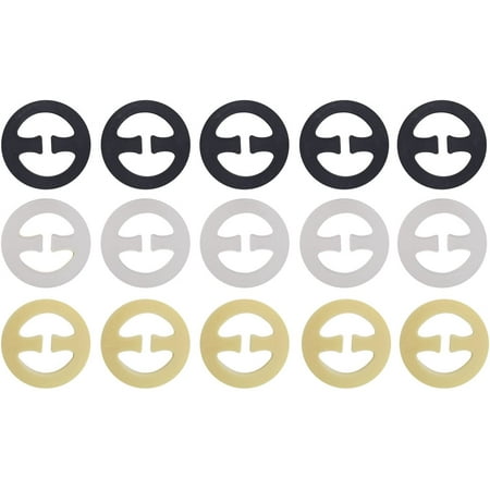 15PCS Round Shape Women Bra Strap Control Clips Buckles Shoulder Strap Anti-Slip Buckles Conceal