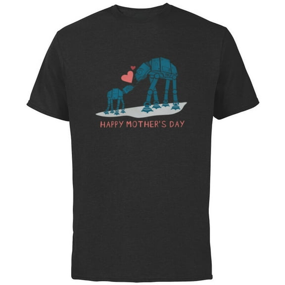 Star Wars AT-AT Walkers Happy Mother's Day - Short Sleeve Cotton T-Shirt for Adults - Customized-Black