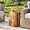 Light Oak 1PC, variant on MOALCOFER 16.5" Outdoor Side Table with Faux Wooden Grain,Hand-painted Accent Side Table