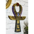 thumbnail image 6 of Ebros Egyptian Golden Ankh Scarab Maat and Eye of Horus Wall Decor Figurine 8" H, 6 of 7