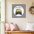 thumbnail image 5 of Canvas Wall Art Farm Lemons Canvas Art Print Black and White Buffalo Plaid Lemon Truck Summer Pictures Wall Decor for Living Room Bedroom Artwork Decorations Stretched Framed Ready to Hang 12"x12", 5 of 9