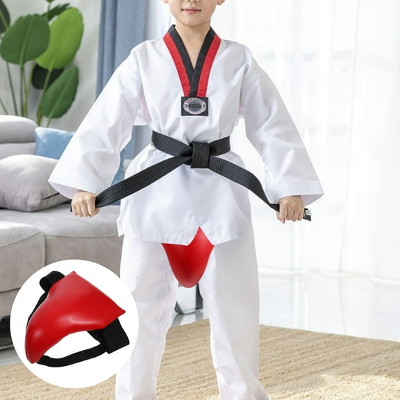 CRAFTHROU 1Set Kids Groin Guard for Taekwondo and Karate Practice