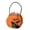 E003- Orange, variant on Halloween Pumpkin Candy Pouch, Tote Bag, Bucket Bag, Pumpkin Bucket, Halloween Candy Bucket, 9X5 Inch Black Reusable Handled Carry Bag for Halloween Candy Storage, Kids Holiday