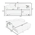 thumbnail image 7 of Newest Dual-Purpose Velvet Sofa Bed, Elegant Yellow Sofa Transforms into a Retractable Bed for Your Living Room,Yellow, 7 of 7