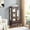 Dark Cherry, variant on Noble House Timothy Lighted Glass Curio Cabinet with Drawer, Adjustable Shelves Display Case Sideboard, Light Oak