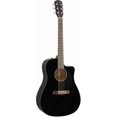 thumbnail image 4 of Fender CD-60SCE Solid Top Dreadnought Acoustic-Electric Guitar - Black w/ Gig Bag, 4 of 9