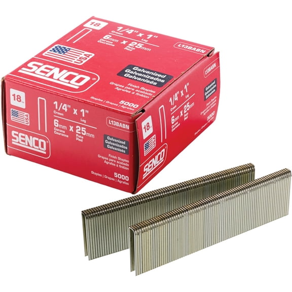 SENCO Finish Staples - 1 Inch, Heavy Duty Staple - Box of 5000