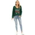 thumbnail image 3 of Women's Long Sleeve Tops Blouse Plus Size Christmas Tree Print T Shirts Loose Fit Casual Fall Graphic Tee Tops,S-XXL, 3 of 9