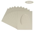 thumbnail image 2 of Taupe Acid Free 6x7.5 Oval Picture Frame Mat with White Core Bevel Cut for 3x5 Pictures - Fits, 2 of 3